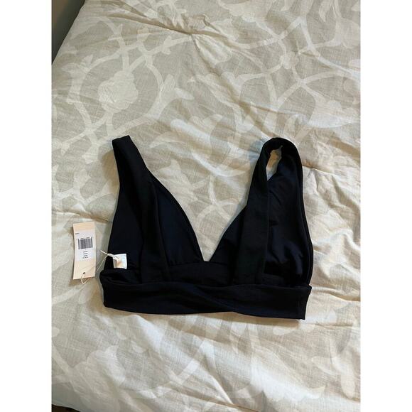 Eberjey pique Vivian black bikini top women’s large nwt - Picture 5 of 8